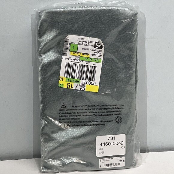 Regal‎ Home Regency Watercolor Pocket Waterfall Valance 58x38” Aqua Blue Tassel - Picture 6 of 7